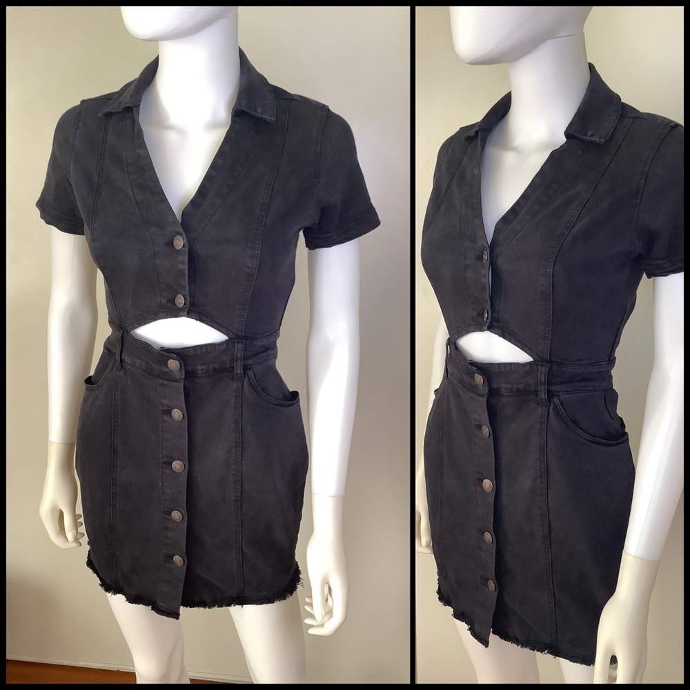Denim Cutout Dress